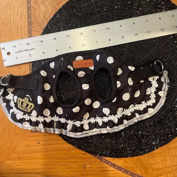 PRECIOUS POLKA Dot Ruffle Puppy Harness! - Picture 6 of 13
